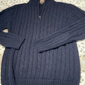 Kion D Los Angeles Men’s M Navy pullover with zipper mock turtleneck